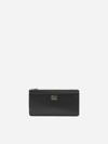 DOLCE & GABBANA LEATHER CARD HOLDER WITH LOGO DETAIL
