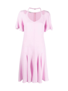 Stella Mccartney Viscose Midi Dress With Cut-out Details - Atterley In Light Orchid