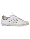Philippe Model Prsx Low Woman In Veau Animalier_blanc Beige