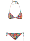 Valentino Archive Logo Print Bikini Set In Multicolor.