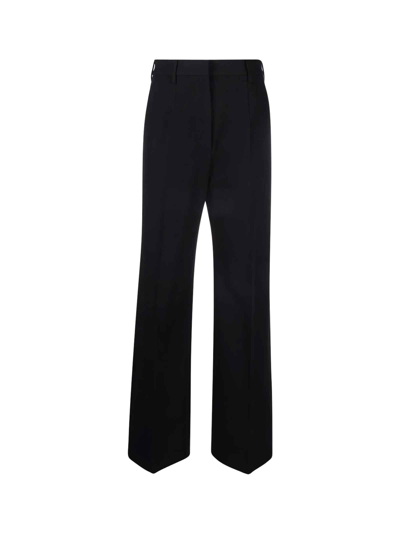 Mm6 Maison Margiela Wide-leg High-waisted Trousers In Black