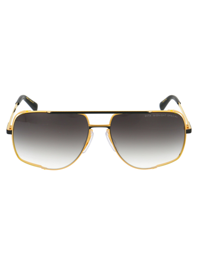 Dita Sunglasses In Yellow Gold - Matte Black