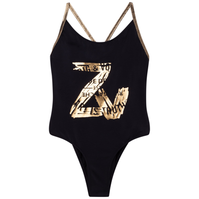 Zadig &amp; Voltaire Kids' One Piece Swimsuit In Black