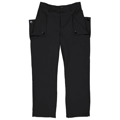 Burberry Black Wool Mohair Press Stud Detail Trousers, Brand Size 50 (waist Size 34.3'')