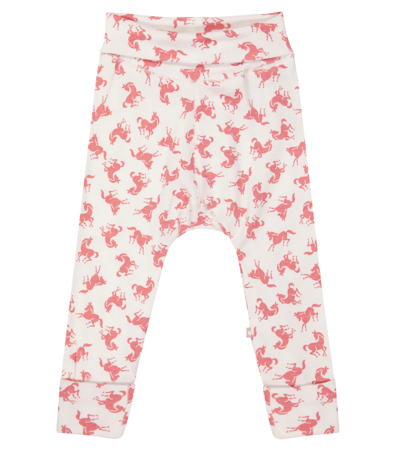 Molo Baby San Cotton-blend Leggings In Mini Horse Rose