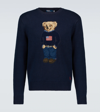 Polo Ralph Lauren Cotton Coolmax Novelty Bear Sweater Refined Navy In Navy
