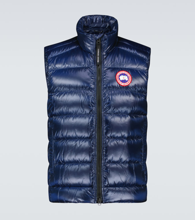 Canada Goose Crofton Logo-patch Padded Gilet In Navy