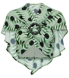 Rabanne Printed Cape Crop Top In Green Wave