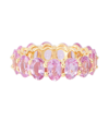 Shay Jewelry 18kt Gold Eternity Ring With Sapphires In Pink