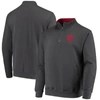 COLOSSEUM COLOSSEUM CHARCOAL INDIANA HOOSIERS TORTUGAS LOGO QUARTER-ZIP PULLOVER JACKET