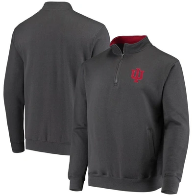 Colosseum Men's Charcoal Indiana Hoosiers Tortugas Logo Quarter-zip Pullover Jacket