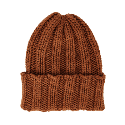 Inverni Brown Chunky-knit Cashmere Beanie