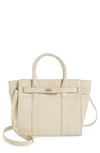 Mulberry Mini Zipped Bayswater Leather Tote In Chalk