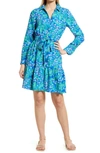 LILLY PULITZERR EILEENE LONG SLEEVE FIT & FLARE SHIRTDRESS