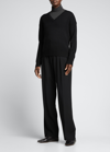 Theory V-neck Easy Cashmere Pullover In Black