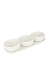 TINA FREY DESIGNS TRIO OF BOWLS ON DISH SET