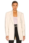 Isabel Marant Crinkled Metallic Blazer In Ecru