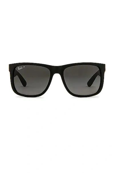 Ray Ban Justin 55mm Polarized Sunglasses In Black