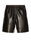 Nanushka Doxxi Vegan Leather Bermuda Shorts In Black