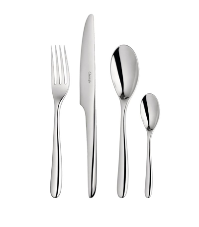 Christofle Stainless Steel 24-piece Cutlery Set In Silver