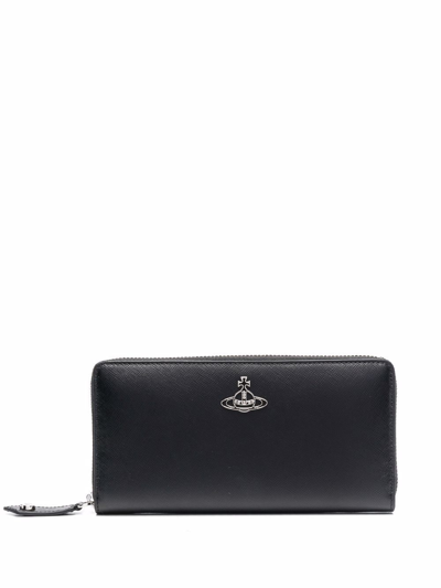 Vivienne Westwood Florence Zip-around Wallet In Black