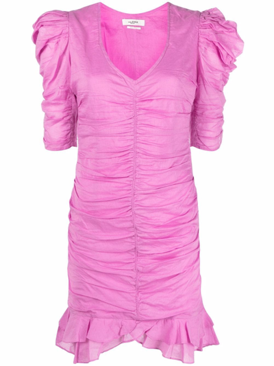 Isabel Marant Étoile Sireny Ruched Dress In Pink