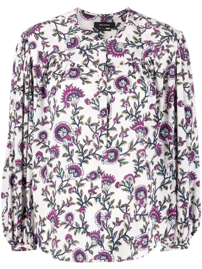 ISABEL MARANT BRUNILLE FLORAL-PRINT BLOUSE