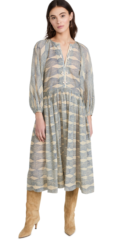 Alix Of Bohemia Women's Saranna Shell-embellished Cotton-voile Midi Dress In Print
