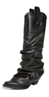 R13 MID COWBOY BOOTS BLACK LEATHER