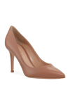 Gianvito Rossi Gianvito 85 Vitello Leather Point-toe Pumps In Beige