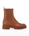 Gianvito Rossi Chester Leather Chelsea Boots In Brown