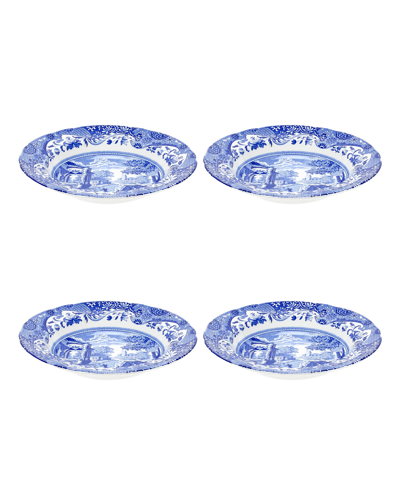 Spode Blue Italian Soup Plates, Set Of 4