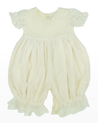 Haute Baby Baby Girl's Mary Catherine Bubble Coveralls In Ivory