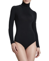 Wolford Colorado Cotton-blend Turtleneck Bodysuit In Black