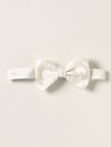Emporio Armani Silk Bow Tie In Yellow Cream