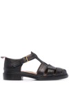Thom Browne Brogue-detail Fisherman Sandals In Schwarz