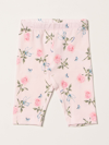 Monnalisa Babies' Leggings With Floral Print In Pink