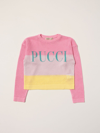 EMILIO PUCCI TRICOLOR SWEATER WITH LOGO,c71647005