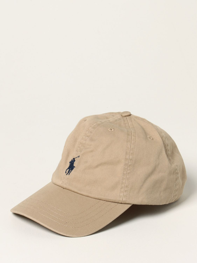 Polo Ralph Lauren Baseball Cap With Logo On The Front In Beige