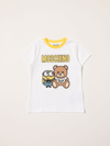 Moschino Kid Kids' T-shirt With Teddy Bear Minions Print In White