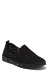 Ilse Jacobsen Tulip Perforated Slip-on Sneaker In Black Black