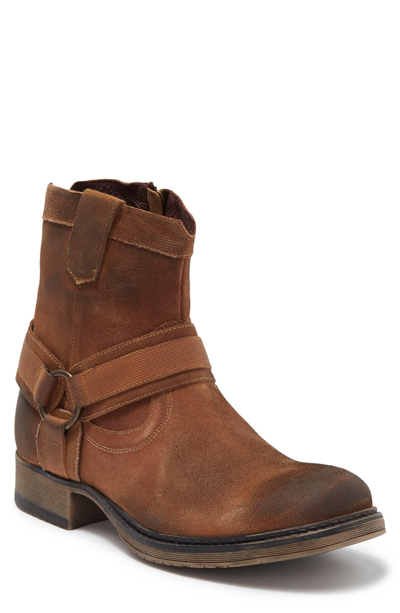 Roan Colton Iii Leather Boot In Tan Suede Burnished