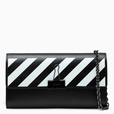 Off-white Diag Binder Chain Wallet In Black