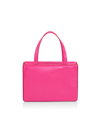 Amina Muaddi Super Amini Giorgia Patent Leather Top Handle Bag In Pink