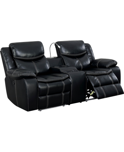 Furniture Of America Venni Power Reclining Loveseat In Black