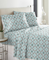 Pointehaven Ankara Heavy Weight Cotton Flannel Sheet Set, Full In Ankara