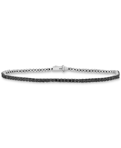 Macy's Men's Diamond Tennis Bracelet (1 Ct. T.w.) In 10k Gold In Black