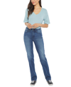 Nydj Relaxed Distressed Straight Leg Jeans In Bluewell