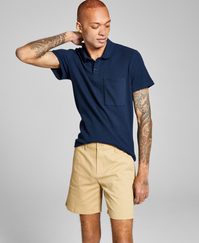 And Now This Men's Stretch Chino Shorts In Khaki