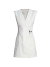 Givenchy Padlock Washed Denim Minidress In White
